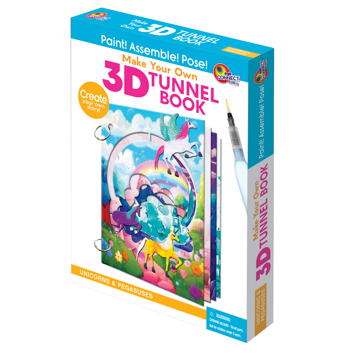 3D TUNNEL BOOK (MEDIUM): Unicorns & Pegasus