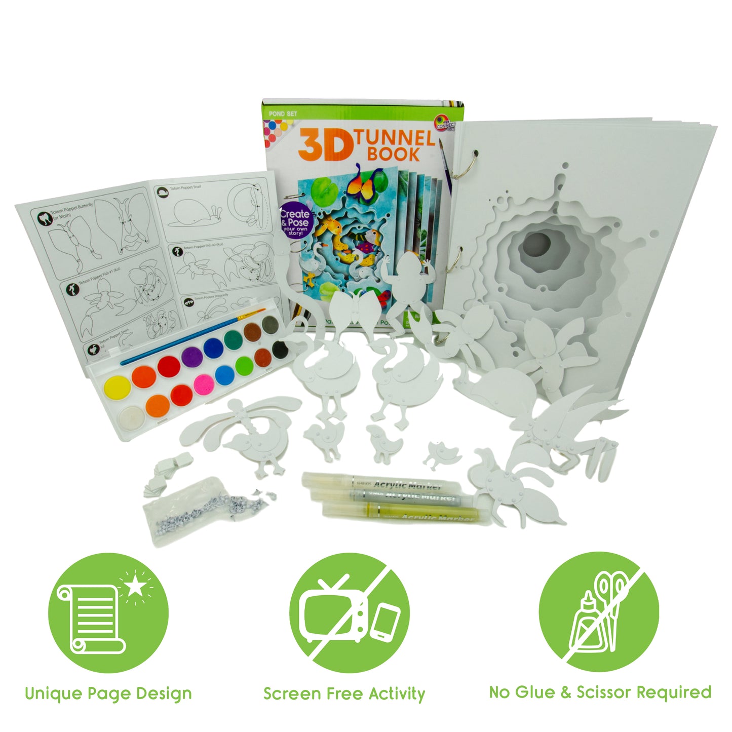 3D TUNNEL BOOK (DELUXE): Pond