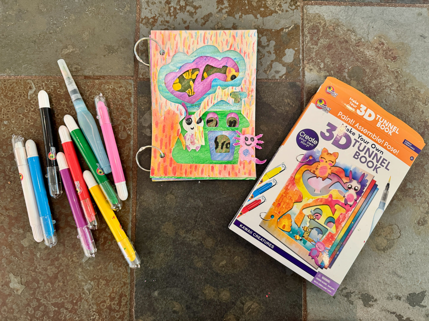 A finished Kawaii 3D Tunnel Book ! Isn't it adorable!? results will vary. ;)