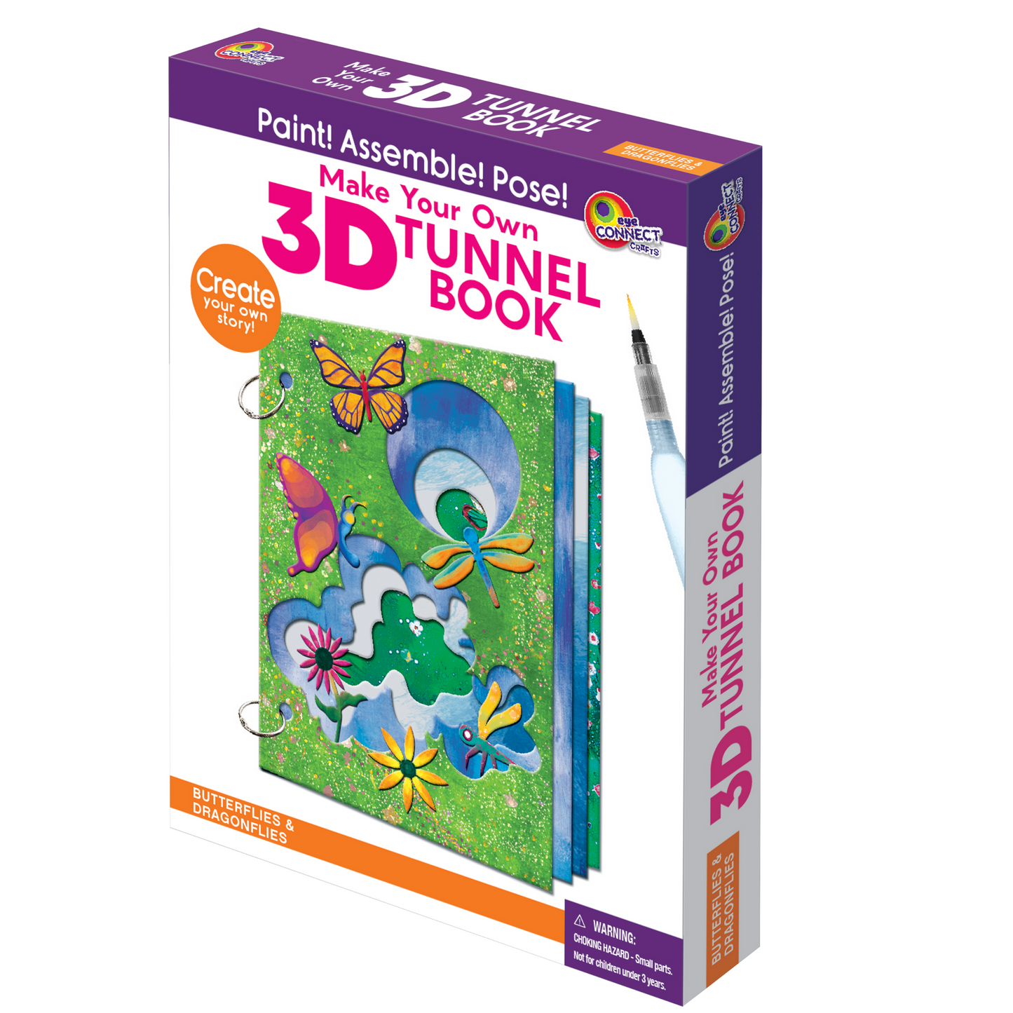 3D TUNNEL BOOK (MEDIUM): Dragonflies and Butterflies