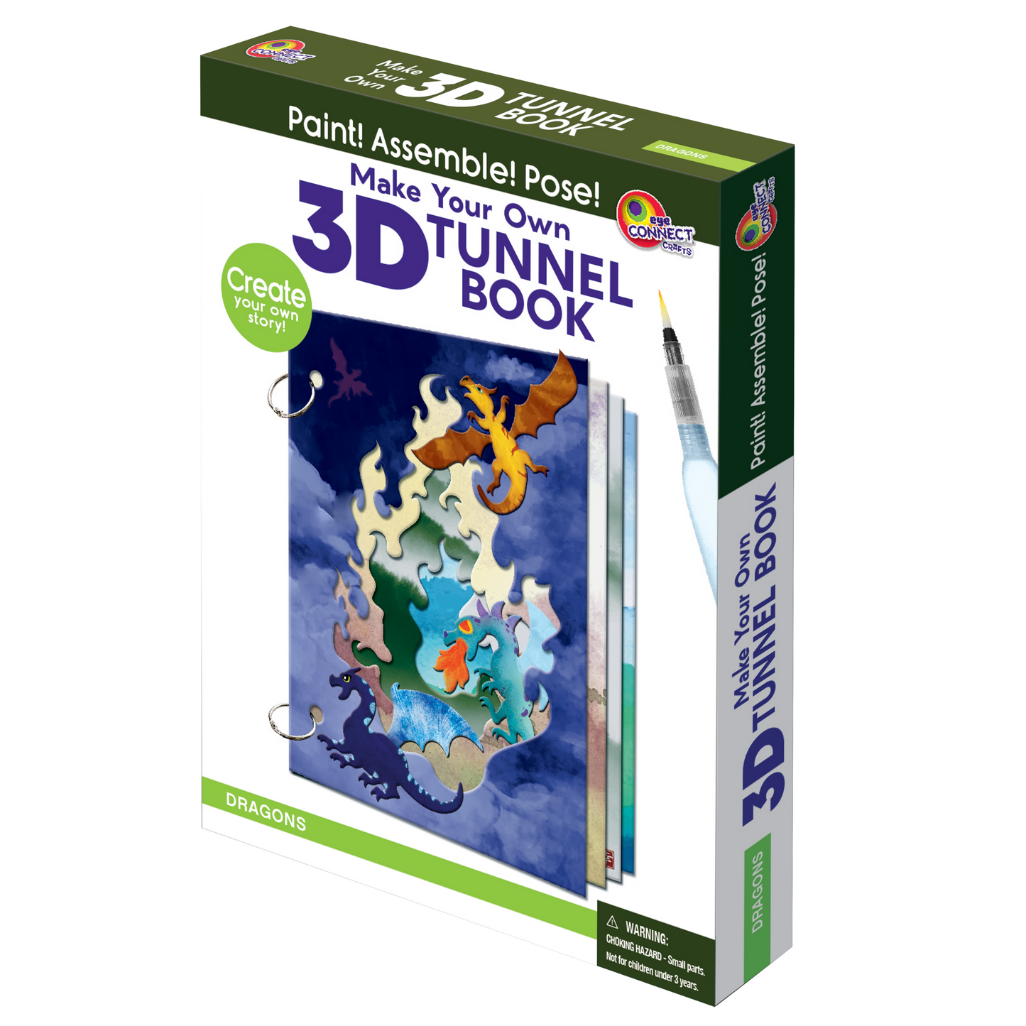3D TUNNEL BOOK (MEDIUM): Dragons