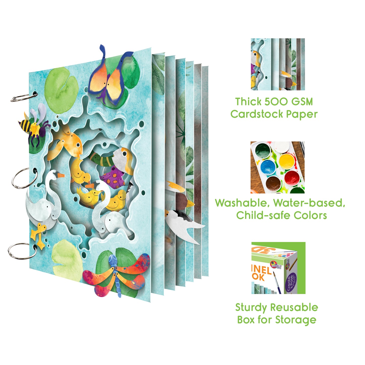 3D TUNNEL BOOK (DELUXE): Pond
