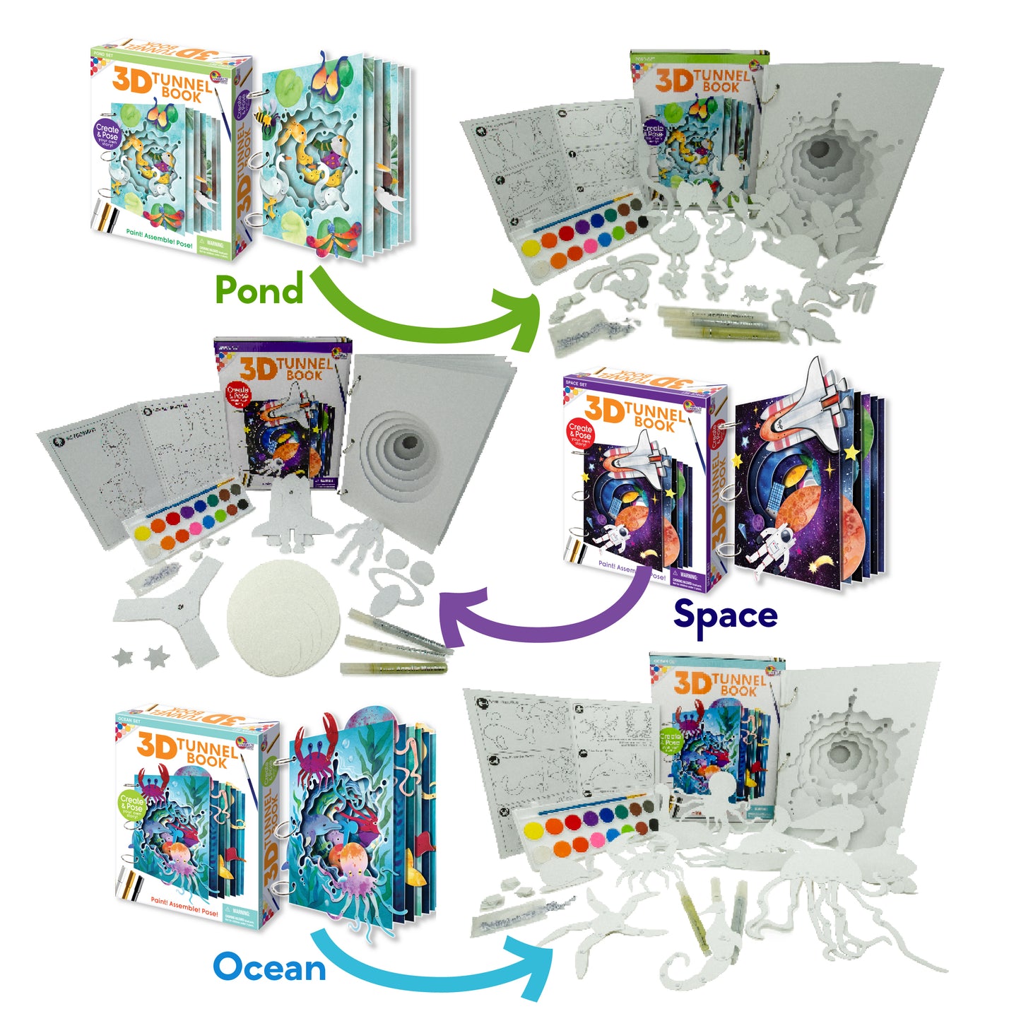 3D TUNNEL BOOK (DELUXE): Pond
