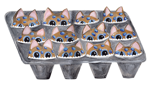Kittie Sweets, BlueBerry Muffkins 12 adorable blueberry muffkin kittens fresh out of the oven!
