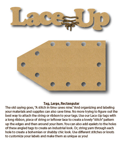 Lace-Up Tag (LG Rectangular)