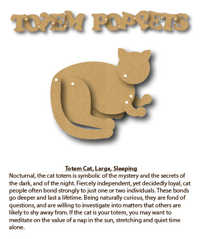 Totem Poppet Cat, Large, Sleeping