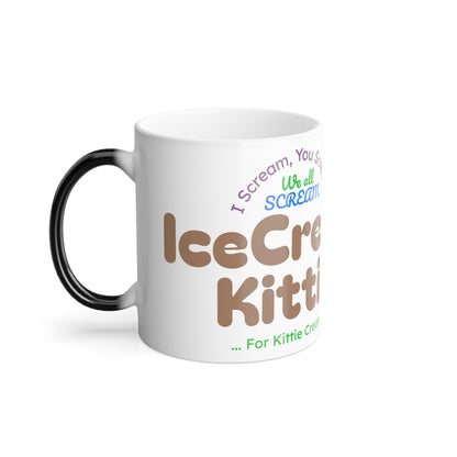 Color Morphing Mug — Ice Cream Kittie - " I Scream, You Scream..." 11oz Mug