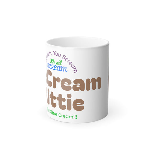Color Morphing Mug — Ice Cream Kittie - " I Scream, You Scream..." 11oz Mug