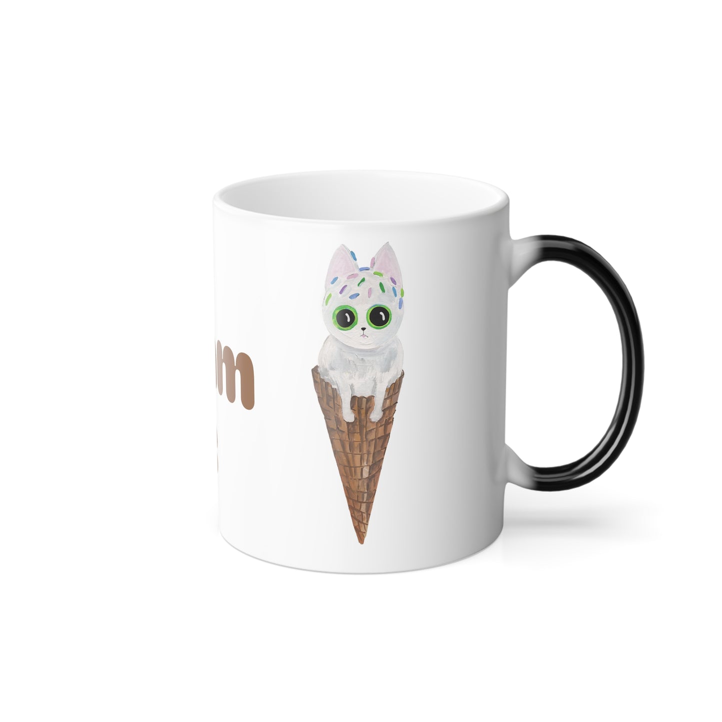 Color Morphing Mug — Ice Cream Kittie - " I Scream, You Scream..." 11oz Mug