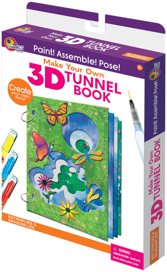 3D TUNNEL BOOK (MEDIUM): Dragons Flies and Butterflies