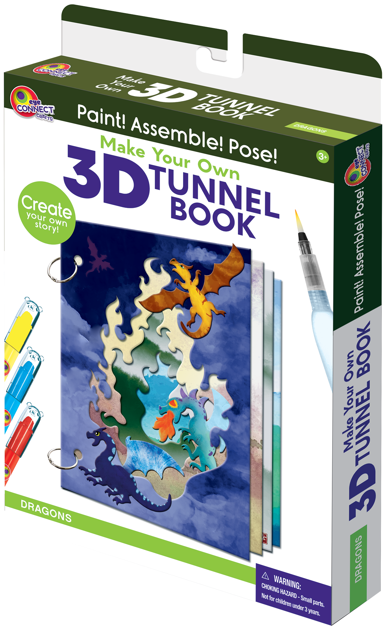 3D TUNNEL BOOK (MEDIUM): Dragons