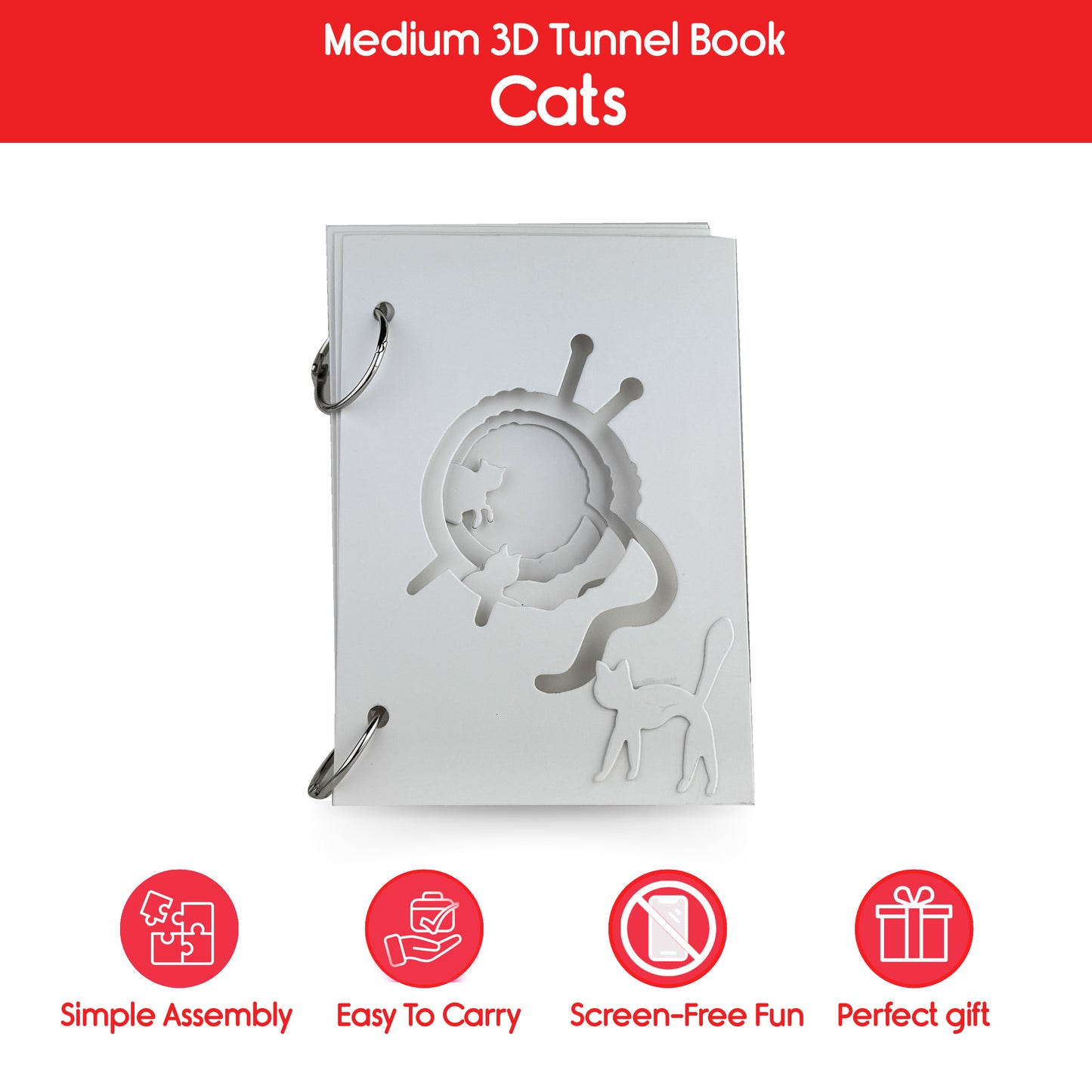 3D TUNNEL BOOK (MEDIUM): Cats & Kittens