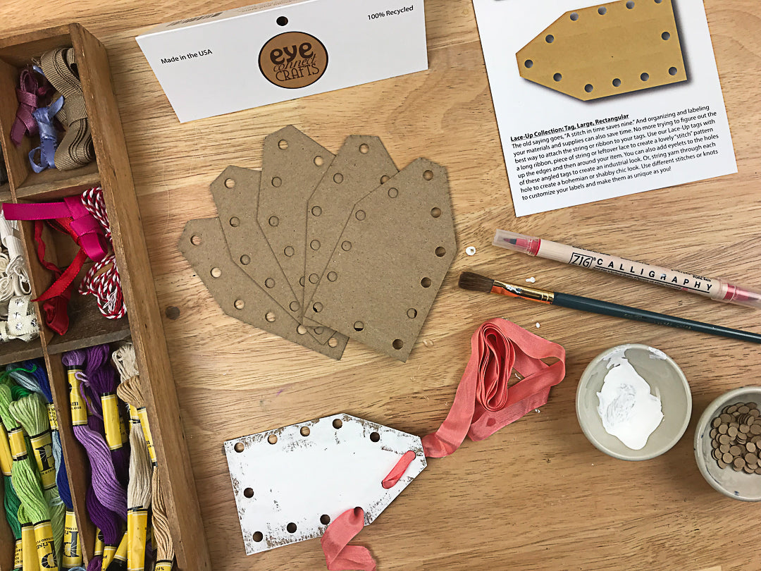 Lace-Up Tag (LG Rectangular)