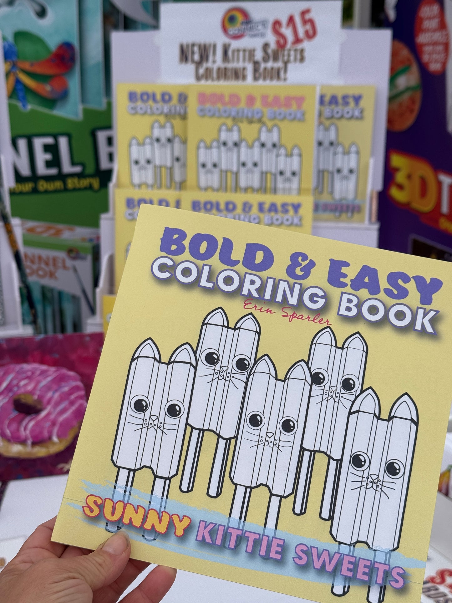 Bold & Easy Coloring Book: SUNNY Kittie Sweets