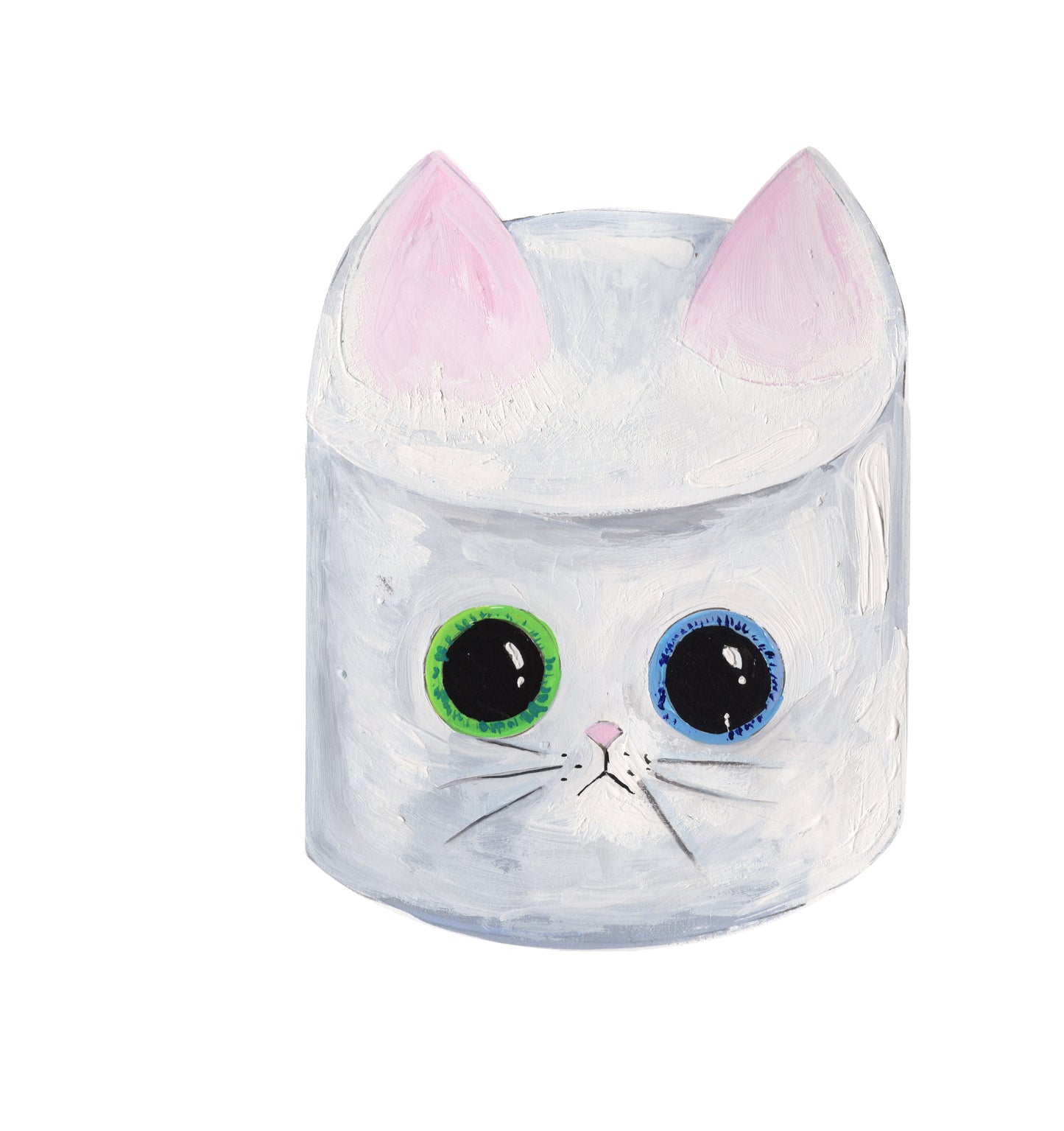 The Kittie Sweet Kittenmallow has 2 different colored eyes. 