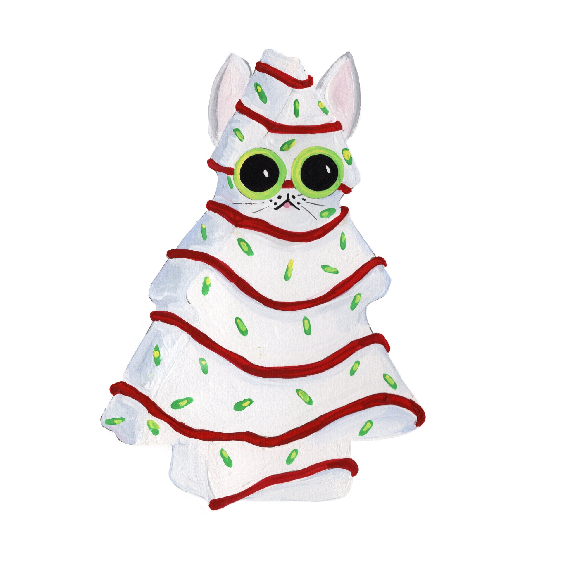 Kitte Sweet Little Kitten Xmas Tree  Cookie Cake