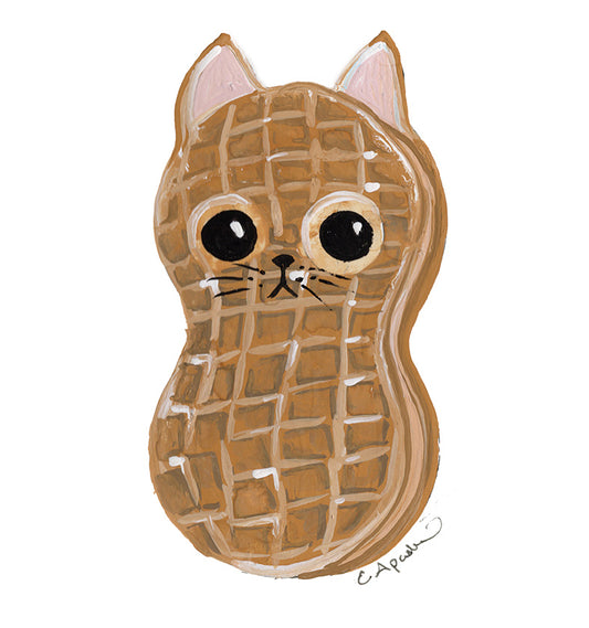 KITTIE SWEETS, BLANK GREETING CARD - Peanut Nutter Kitten