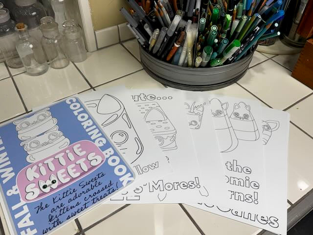Fall & Winter Treats, Kittie Sweets Coloring Book