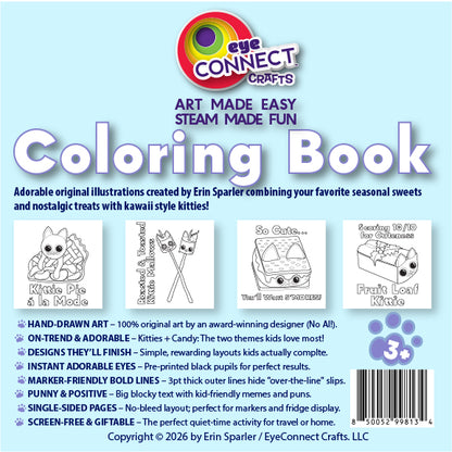 Bold & Easy Coloring Book: COZY Kittie Sweets