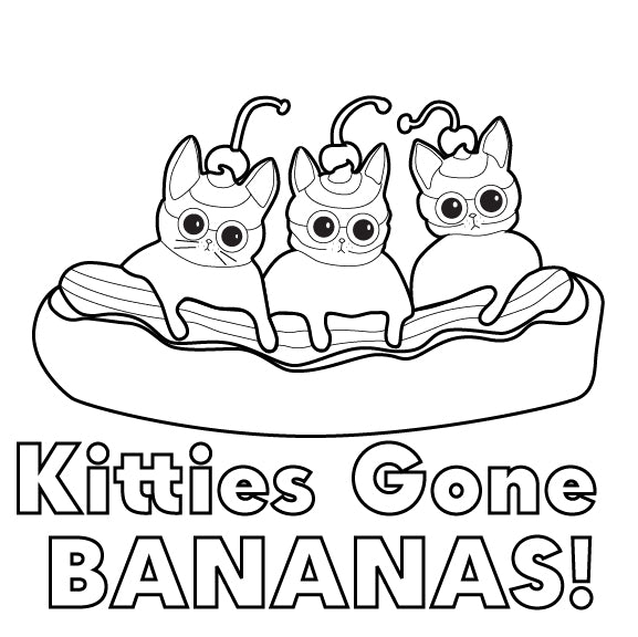 Bold & Easy Coloring Book: SUNNY Kittie Sweets