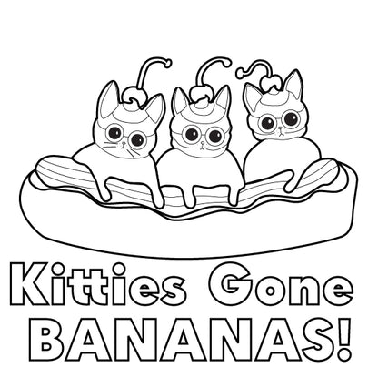 Bold & Easy Coloring Book: SUNNY Kittie Sweets