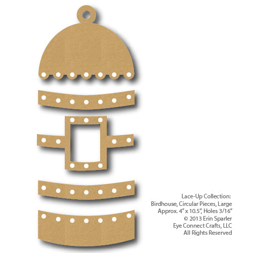 Lace-Up Birdhouse (LG) Circular