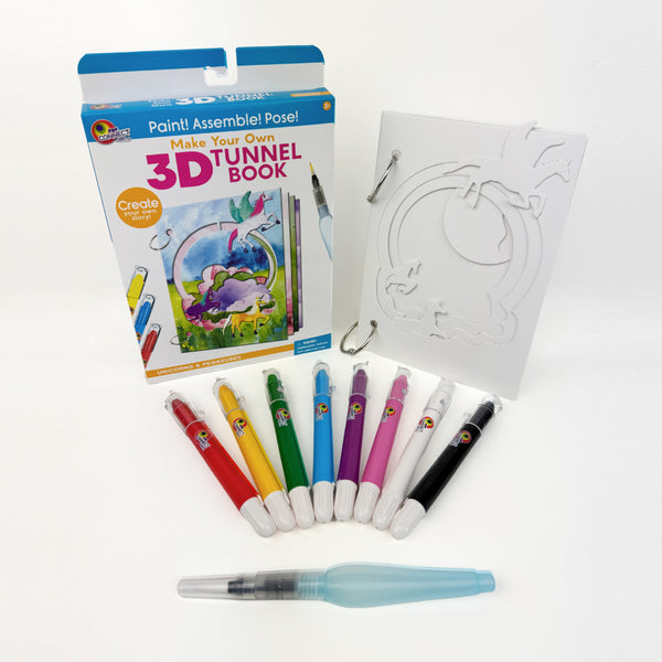 3D Tunnel Book: Unicorns & Pegasus (Med/ Mini) - A DIY Pop-Up Book