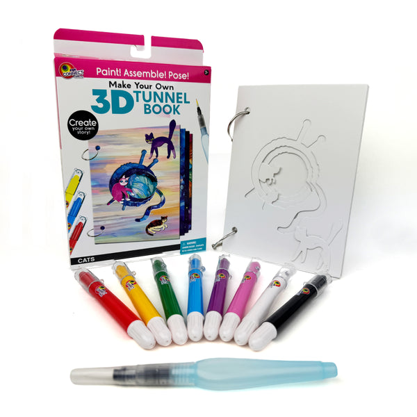 3D Tunnel Book: Cats (Med/ Mini) - A DIY Pop-Up Book that 'Pops-In